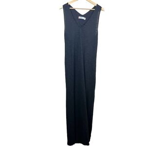 Free People Beach racer back Maxi twist back‎ dress washed black size M